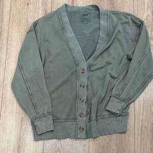 Aerie Men's Sage Green Cardigan